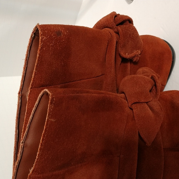 Russet Faux Suede Pimento Slouch Boots sz 7 - Picture 7 of 7